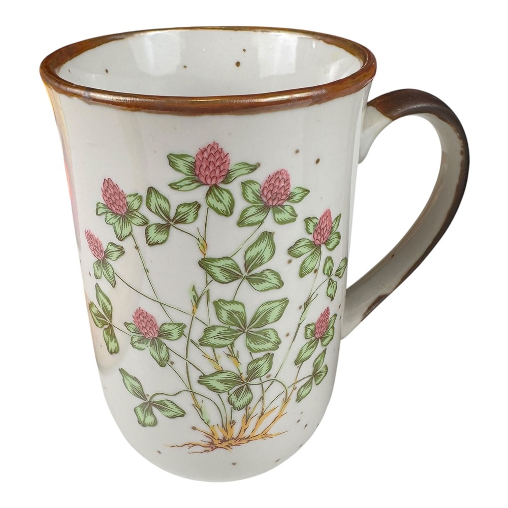 Vintage Japan Stoneware Floral Mug Set Sweet Clover Daisy Buttercup 3pc MUGS - Picture 2 of 8